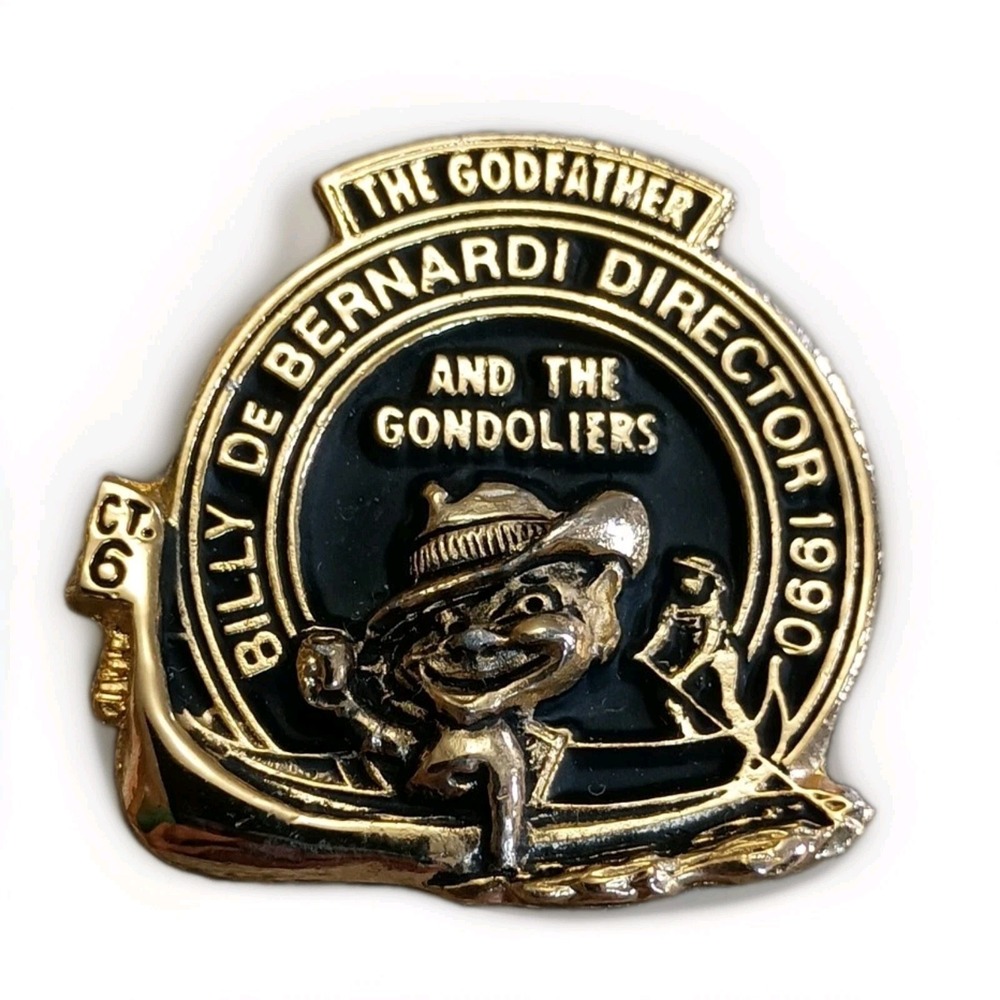 Godfather & Gondoliers Shriners Club Billy De Bernardi Director 1990 Lapel Pin